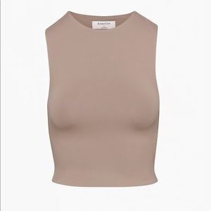 Aritzia Babaton Contour Muscle Tank size Small NWT Deep Taupe